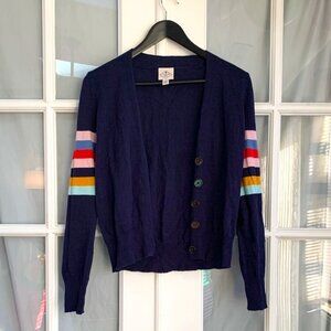 St. John's Bay Striped Sleeve Button Down Cardigan